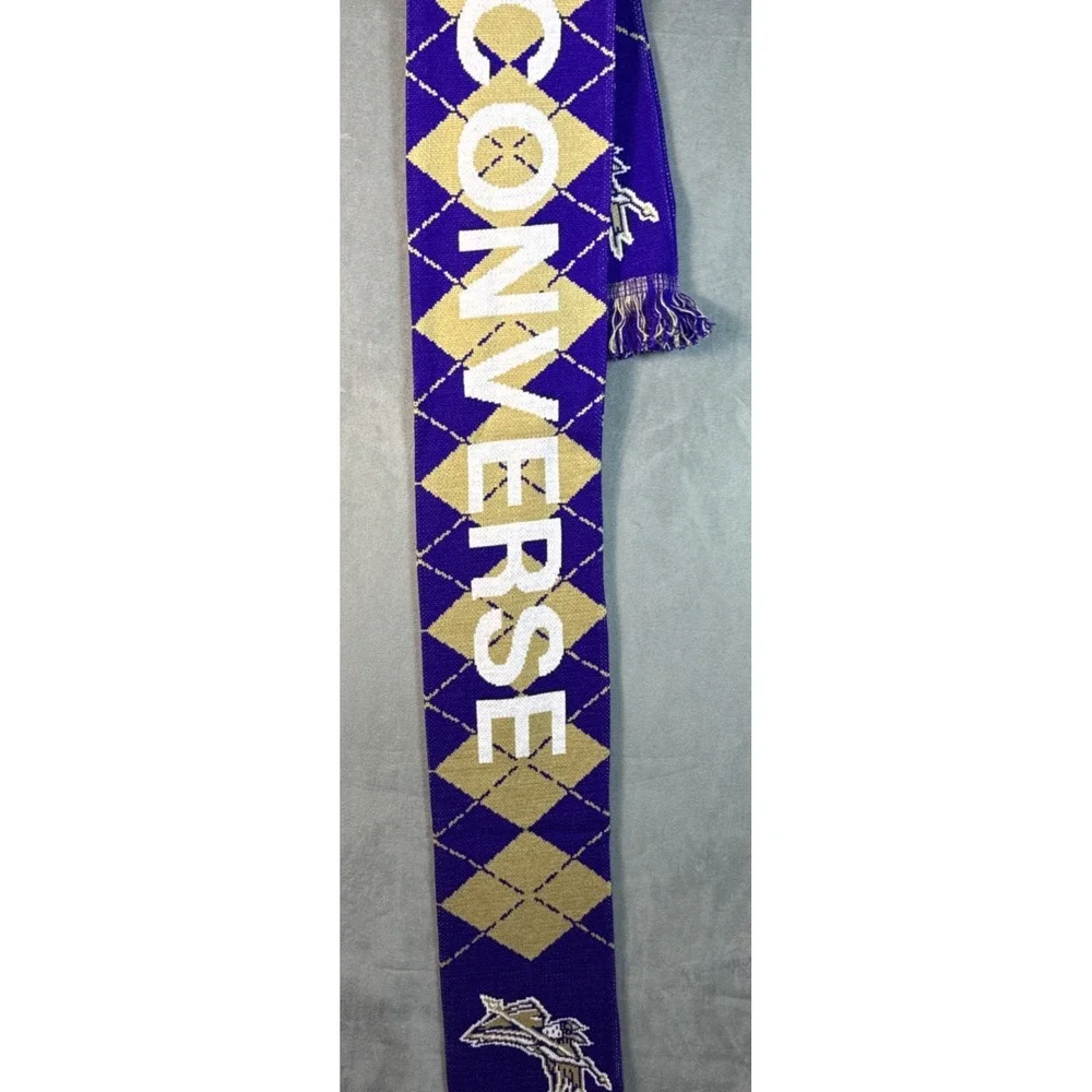 Ruffneck Unisex Converse University Valkyries Purple/Multi Scarf‎ Fringed